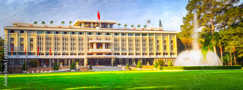 Independence Palace in Ho Chi Minh City, Vietnam. Panorama