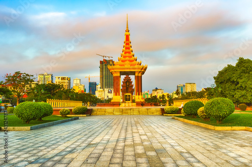 The Independence Monument in Phnom Penh, Cambodia photo