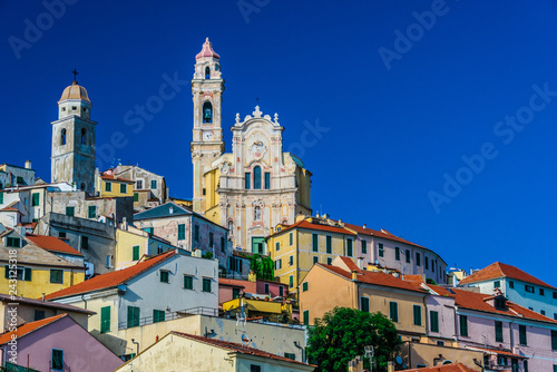 View of Cervo in the province of Imperia, Liguria, Italy