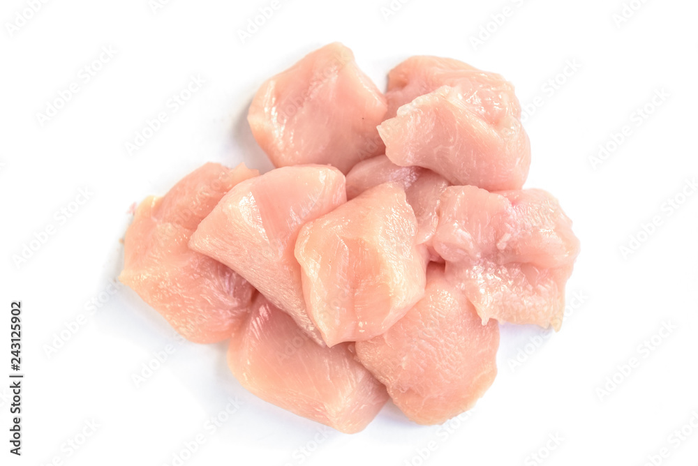 Raw chicken breast isolated on white background. Raw chicken breast isolated on white background.