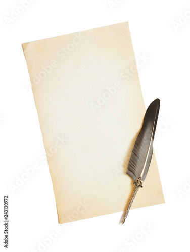 Empty old paper and beautif...