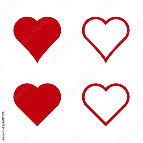 Valentine vectors Valentine heart valentine symbol heart symbol on white background illustration