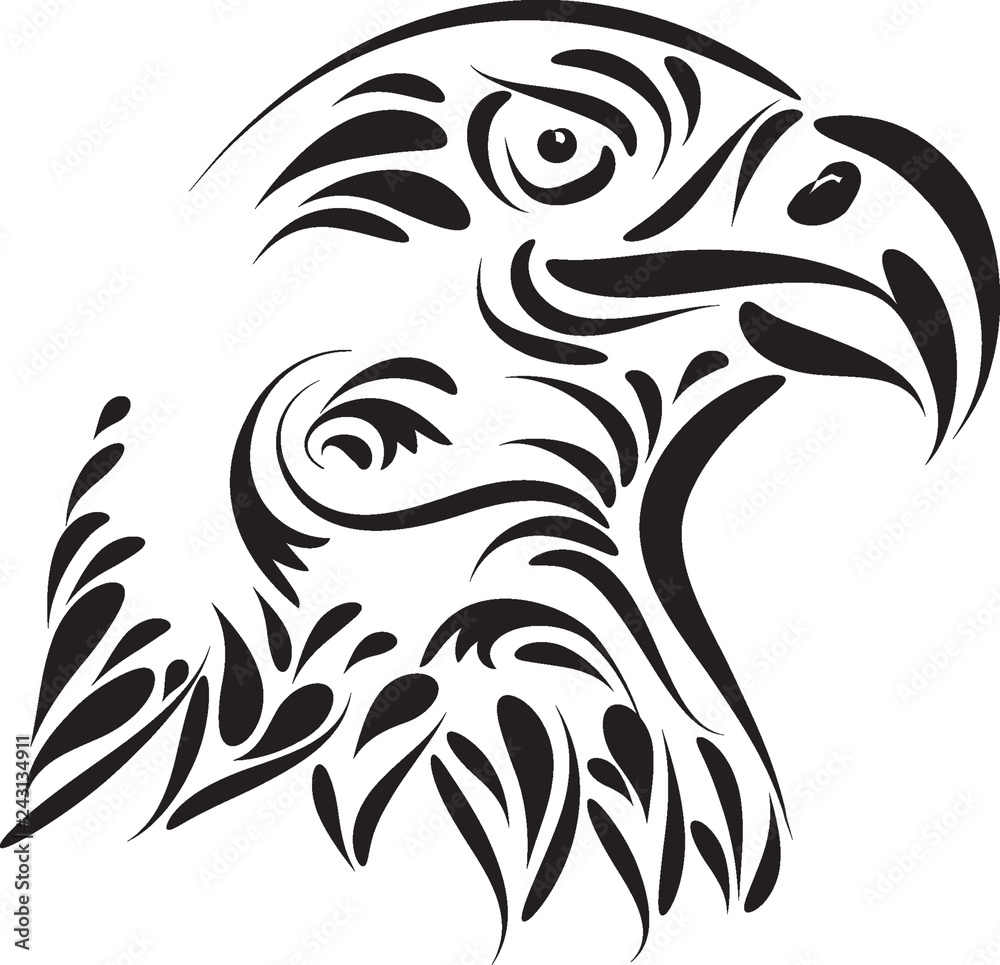 Obraz premium eagle head vector illustration