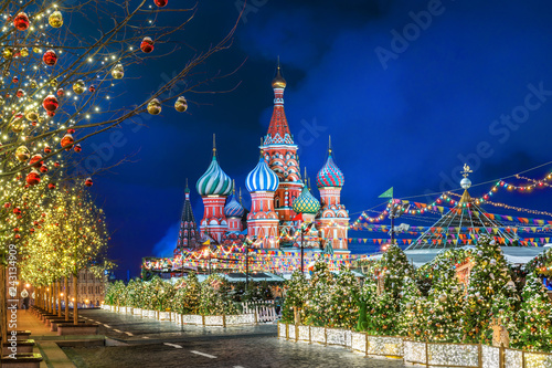 Photography Собор Василия Блаженного накануне Нового года St