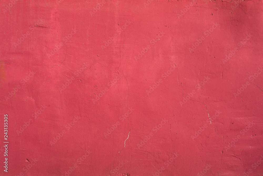 Obraz premium Red painted wall with scratches