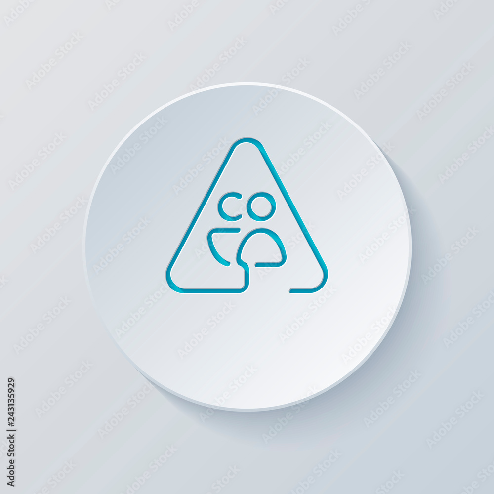Man and woman in warning triangle. Sign for pedestrians. Linear Man and woman in warning triangle. Sign for pedestrians. Linear