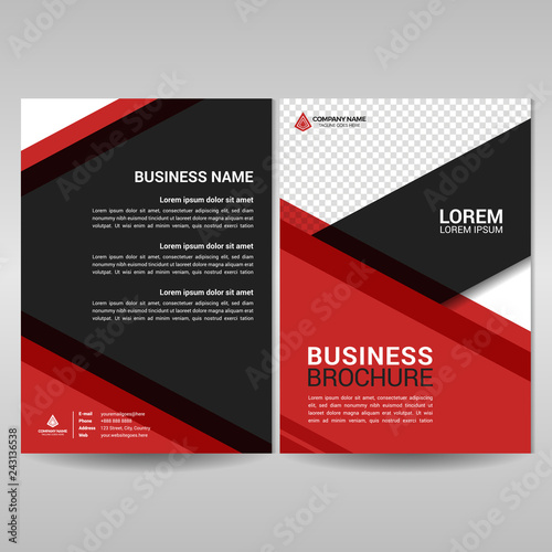 Business brochure template. Annual report cover design, flyer, magazine in A4