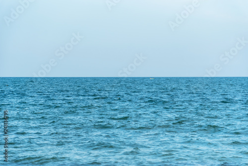 Sea with blue sky background.Thailand.