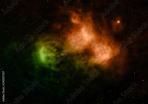 Fototapeta Naklejka Na Ścianę i Meble -  Being shone nebula. 3D rendering