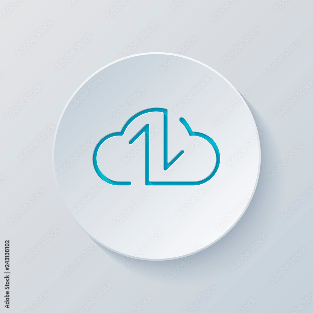 Data cloud icon. Backup, restore. Upload, download. Up and Down Data cloud icon. Backup, restore. Upload, download. Up and Down