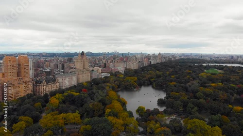 New York cityscape aerial view from Central park