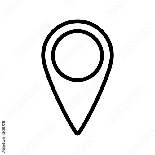 Point of Map .line vector icon, logo on white background
