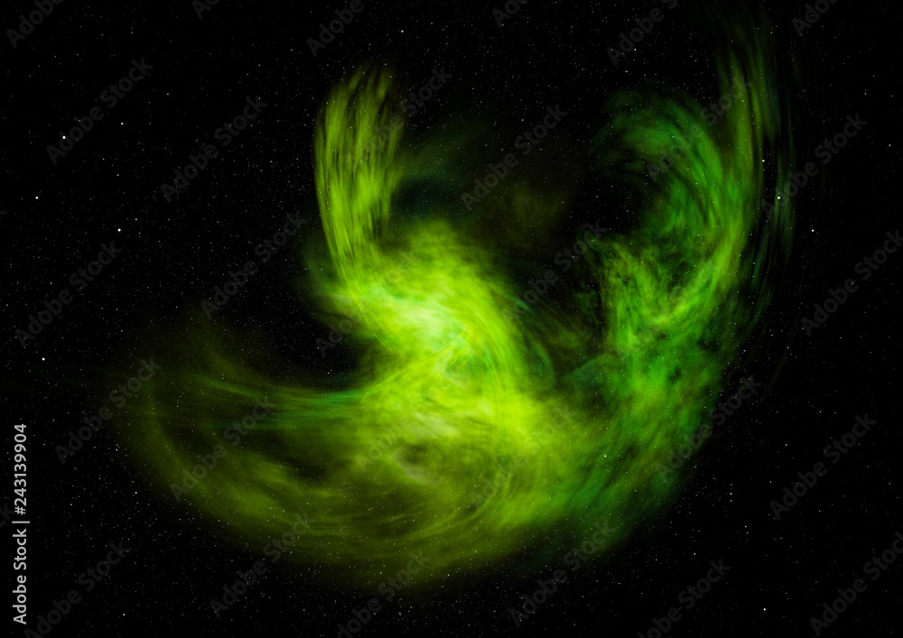 Small part of an infinite star field. 3D rendering