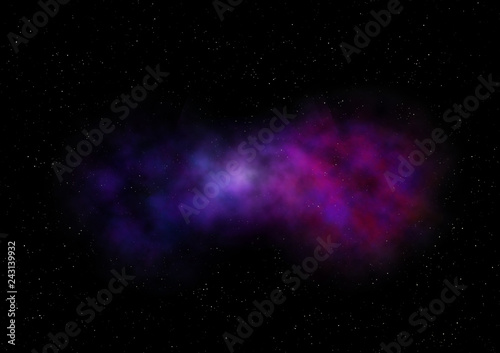 Small part of an infinite star field. 3D rendering