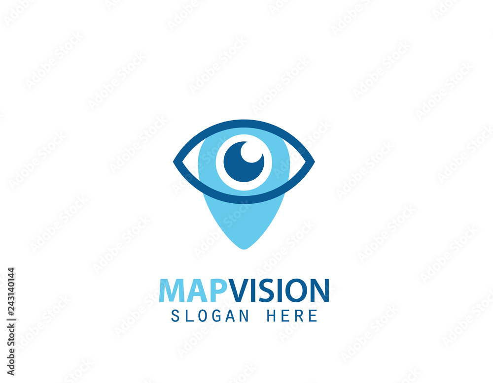 Obraz premium Map vision gps logo