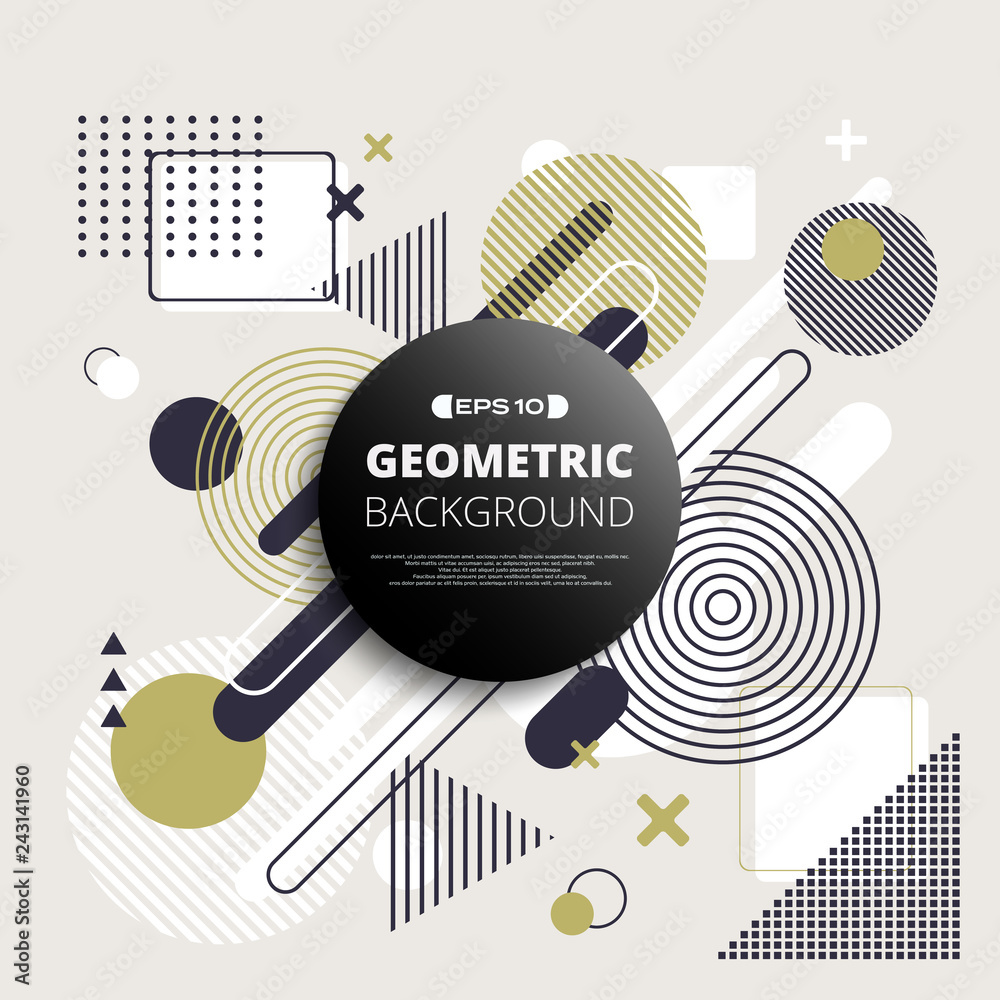 Obraz premium Abstract of geometric pattern background with space in center.