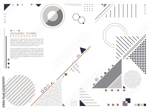 Abstract geometric composition forms modern design background.