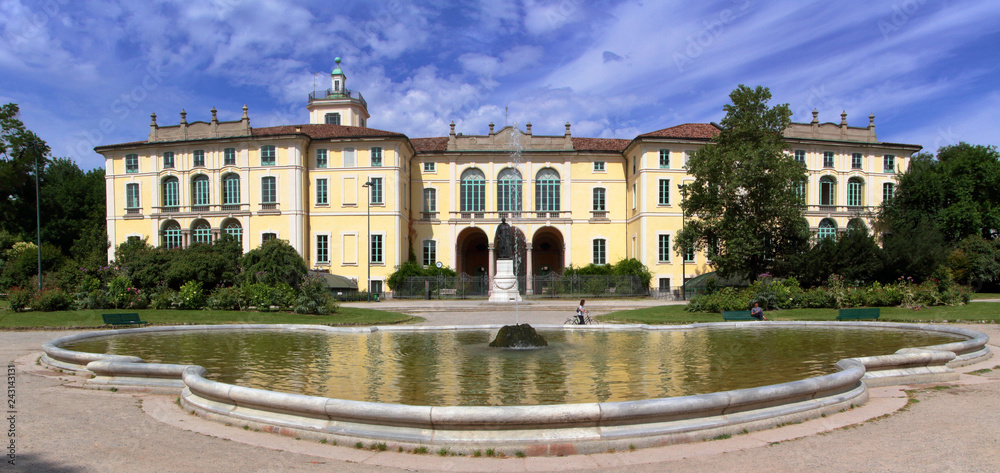 palazzo dugnani e parco indro montanelli a milano in italia in europa