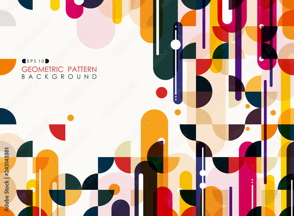 Abstract of colorful geometric pattern background.