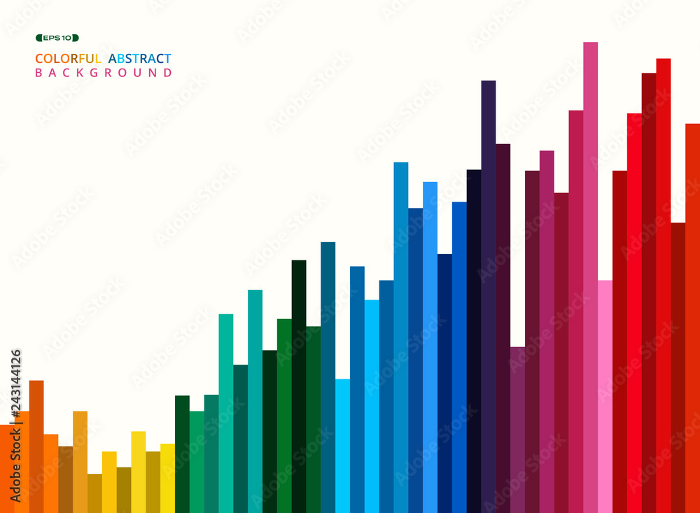 Abstract of colorful stripe line background with copy space.