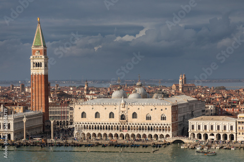 Panotama of the Venice lagoon towards San Marco square