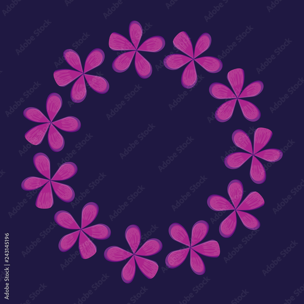 circular floral decoration icon