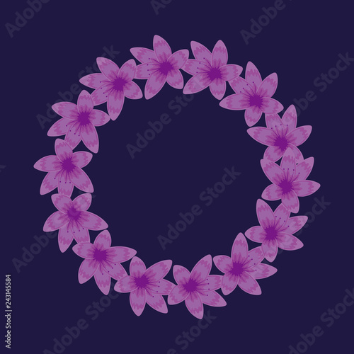 circular floral decoration icon