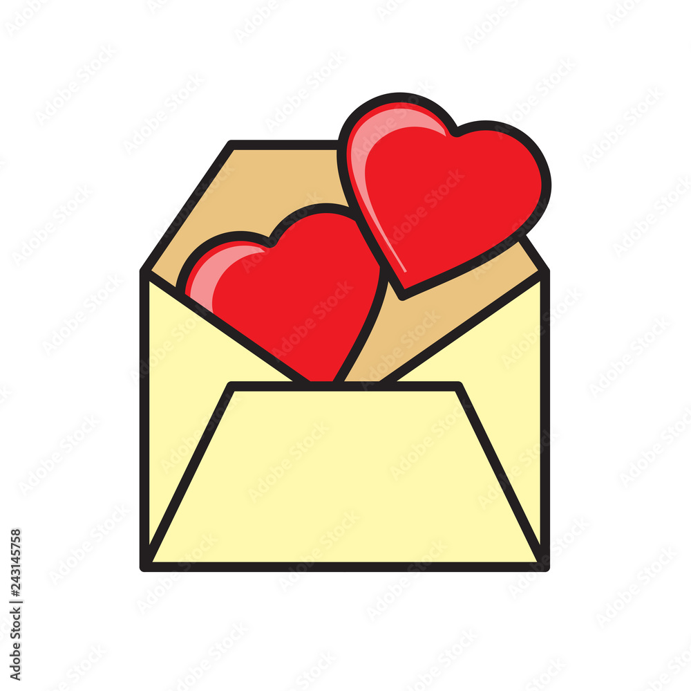 Love message icon on white background for graphic and web design, Modern simple vector sign. Internet concept. Trendy symbol for website design web button or mobile Love message icon on white background for graphic and web design, Modern simple vector sign. Internet concept. Trendy symbol for website design web button or mobile
