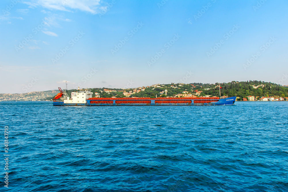 Istanbul, Turkey, 02 September 2017: Bosphorus, Ship, Uskudar
