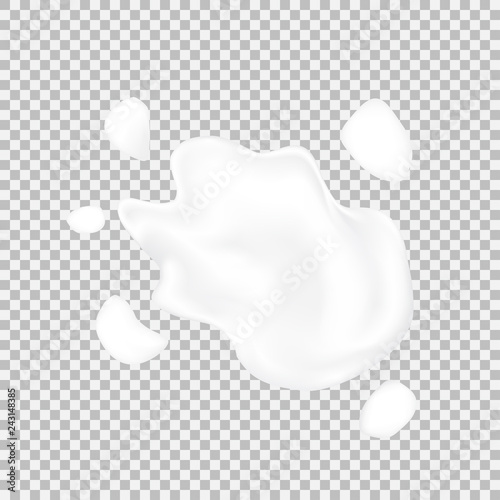 Realistic milk splash and pouring.