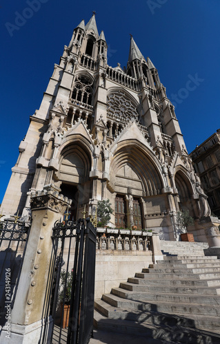 View of Saint-Vincent de Paul church at the top of La Canebiere in Marseille. photo