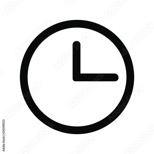 Clock icon, time clock vector icon