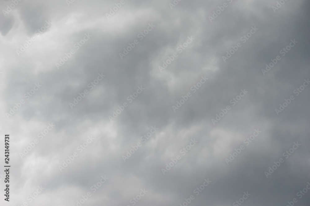 Heavy grey clouds in the sky before the rain - Image Heavy grey clouds in the sky before the rain - Image