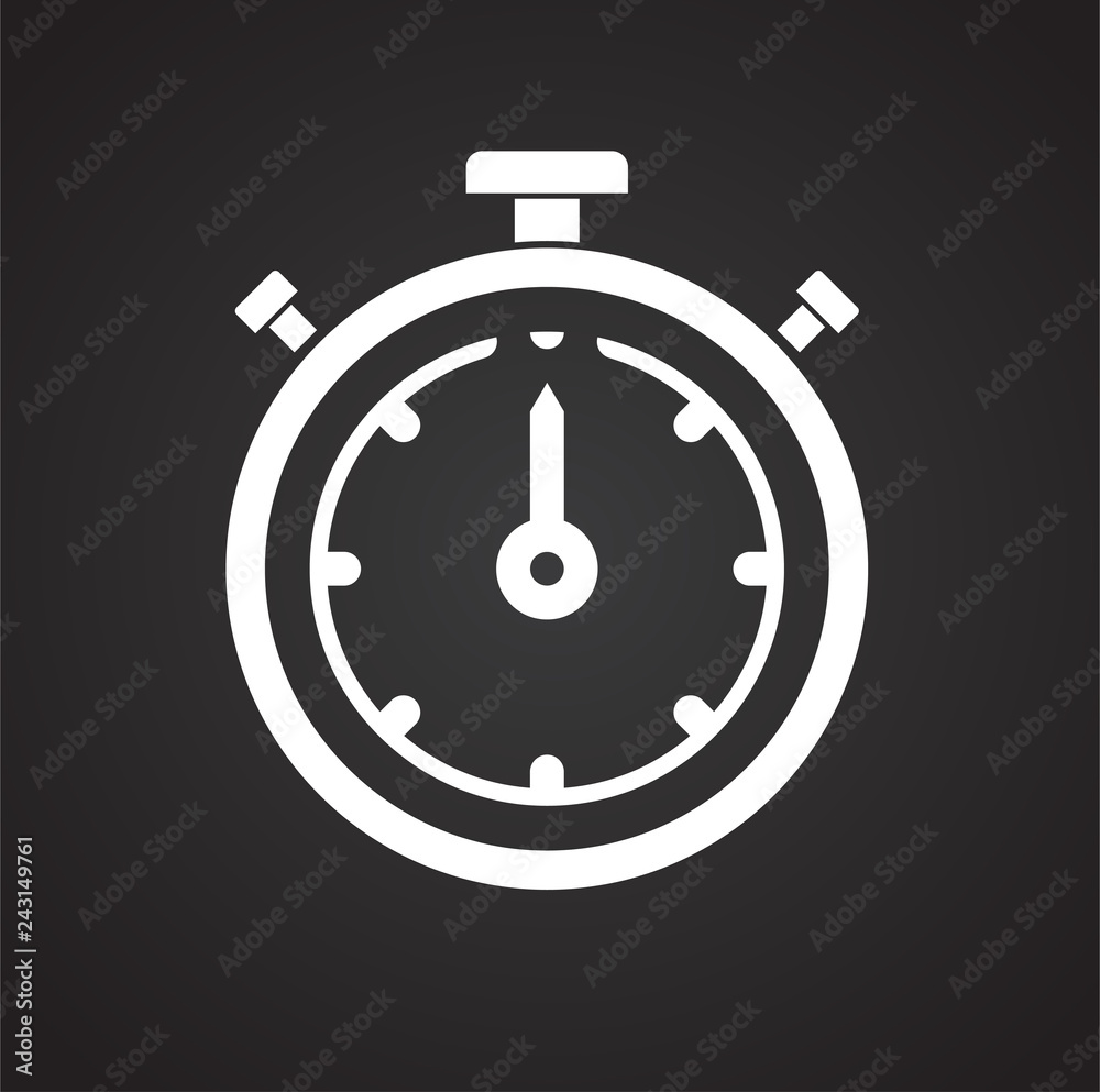 Time icon on black background for graphic and web design, Modern simple vector sign. Internet concept. Trendy symbol for website design web button or mobile app Time icon on black background for graphic and web design, Modern simple vector sign. Internet concept. Trendy symbol for website design web button or mobile app