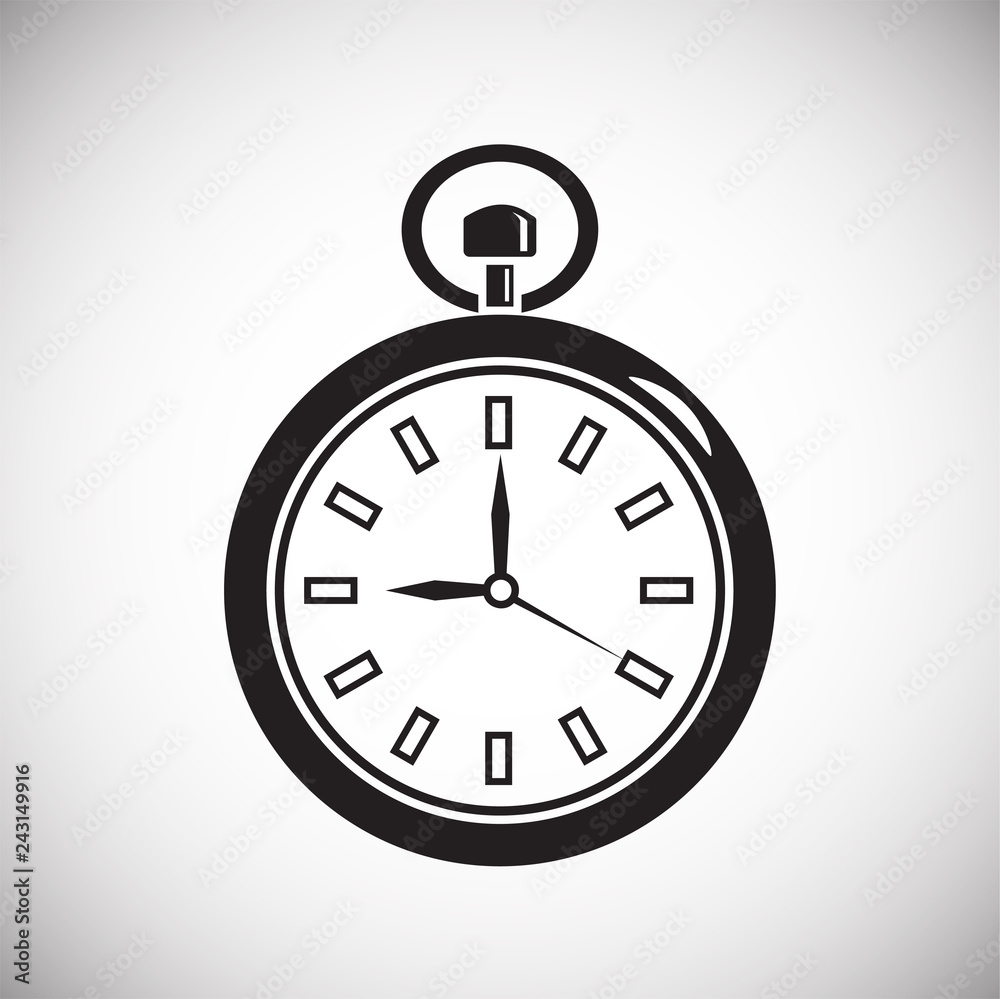 Fototapeta premium Time icon on white background for graphic and web design, Modern simple vector sign. Internet concept. Trendy symbol for website design web button or mobile app