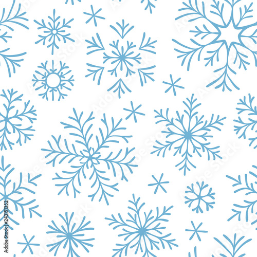 Christmas seamless doodle pattern © photo-nuke