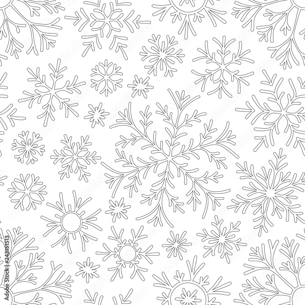 Christmas pattern from snowflakes