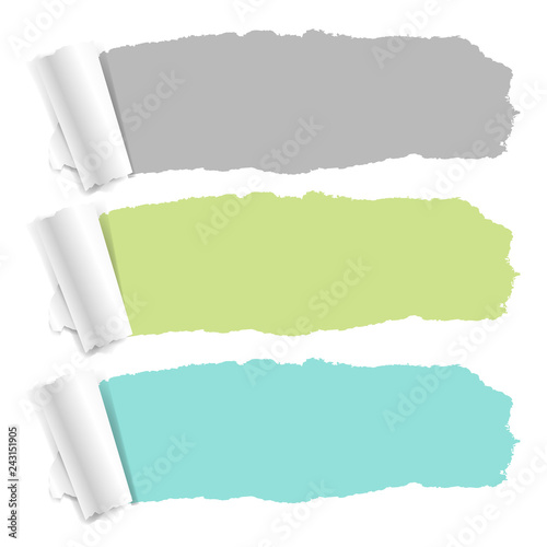 Pastel Color Torn Paper Set