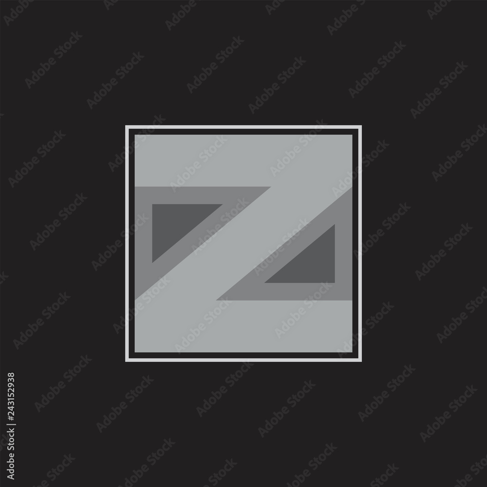 letter z square geometric triangles logo vector letter z square geometric triangles logo vector