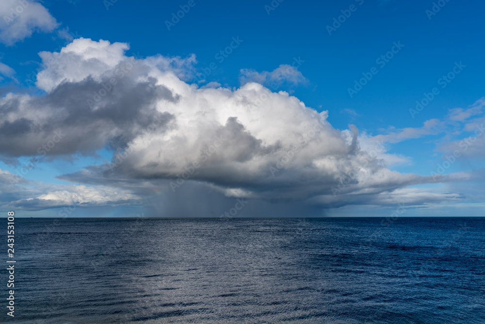 custom made wallpaper toronto digitalRainclouds and a rainbow over the North Sea in Benthall, Northumberland, England, UK