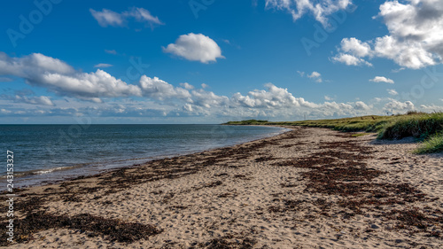 North Sea Coast and the beach in Boulmer in Northumberland  England  UK