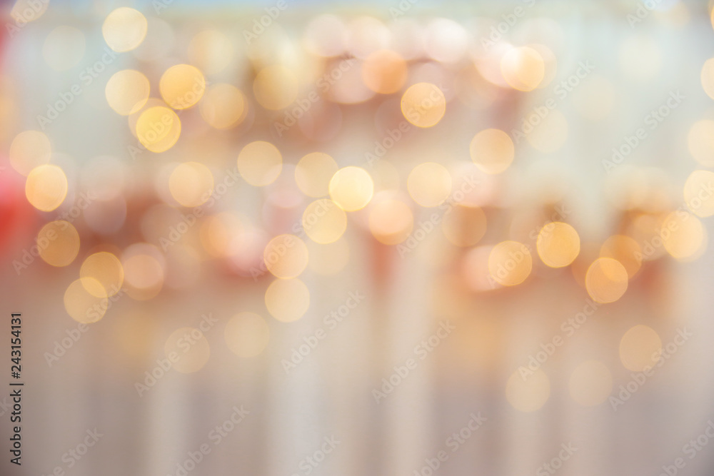 Blurred images of balloons with warm lighting in the conference room for the background Blurred images of balloons with warm lighting in the conference room for the background