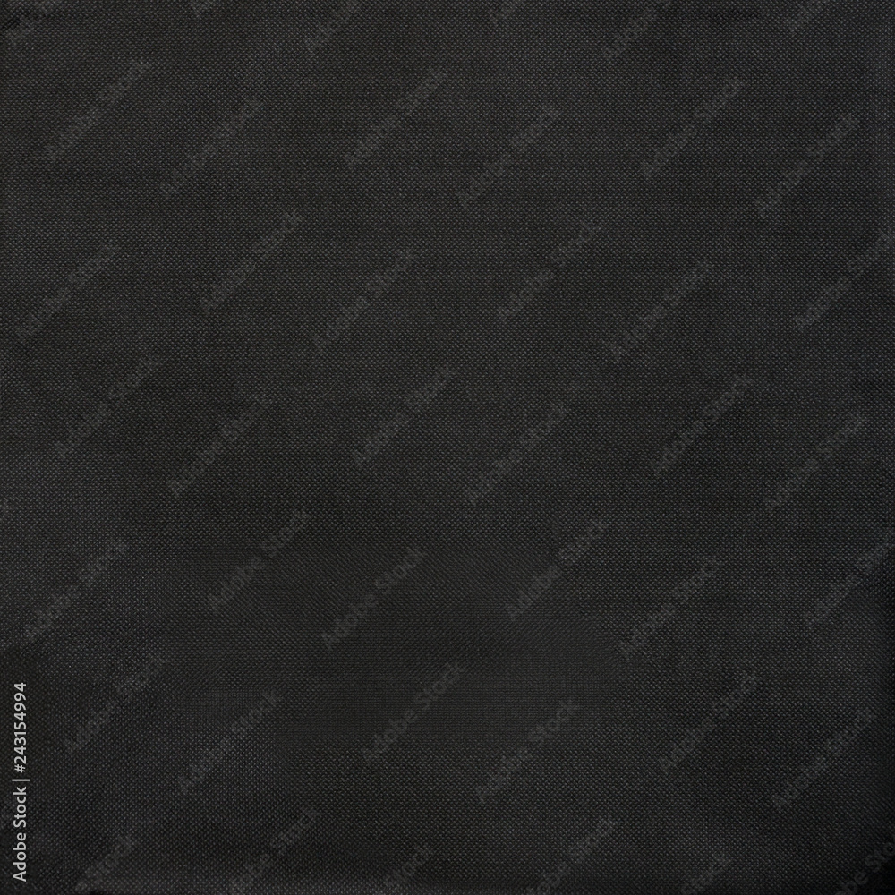 Black fabric background. Black cotton texture