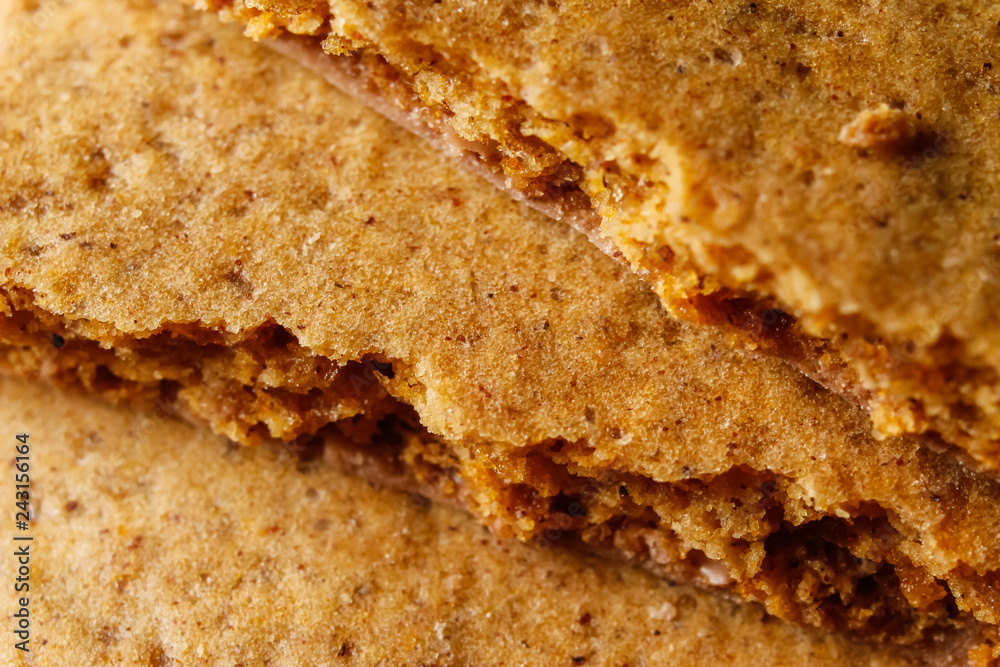 Cookies with honey. Extreme macro photography. Cookies with honey. Extreme macro photography.