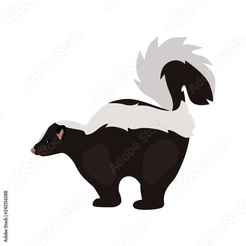 animal flat color skunk icon photo