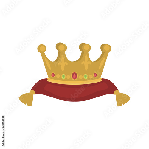 middle ages time crown color flat icon