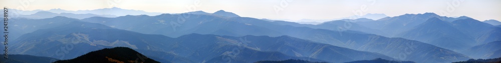Panoramic view of Mount Hoverla or Goverla