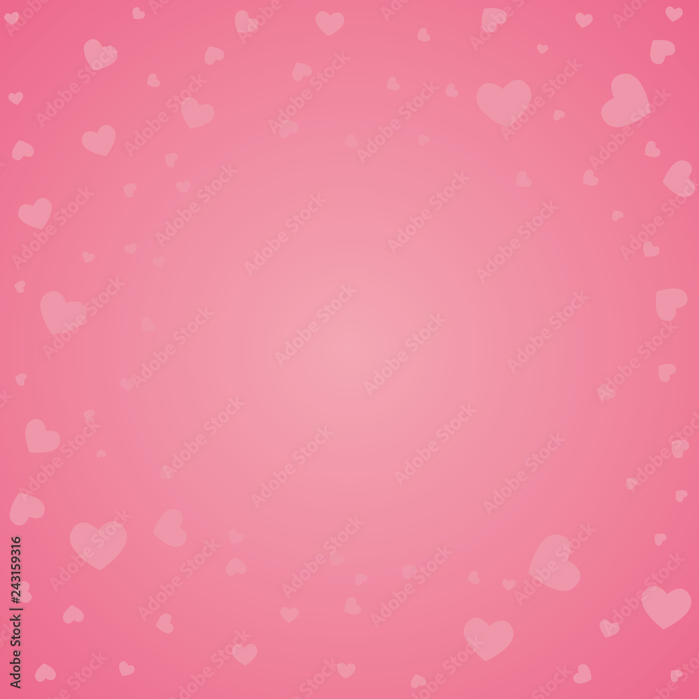 pink valentine's day holiday background with hearts
