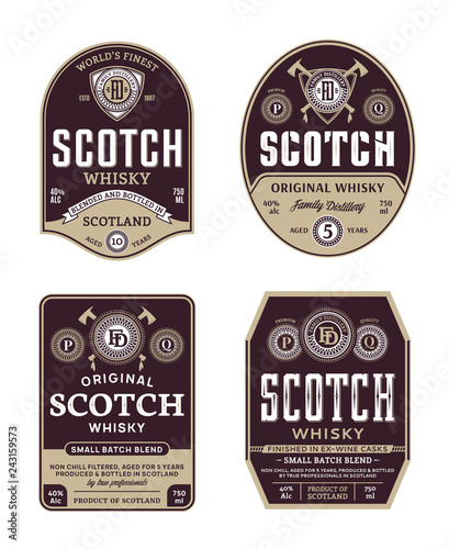Scotch whisky labels