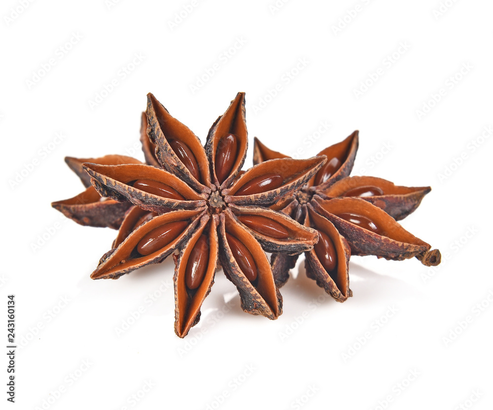 Star Anise isolated on white background Star Anise isolated on white background